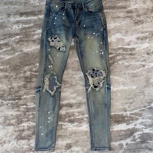 KDNK Blue Bandana Denim (Size 30)